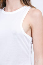 SEMICOUTURE Kimmy canotta in jersey organzino<BR/><BR/> <BR/> Canotte Bianco ottico KIMMY-S6SJ31 A03-0 