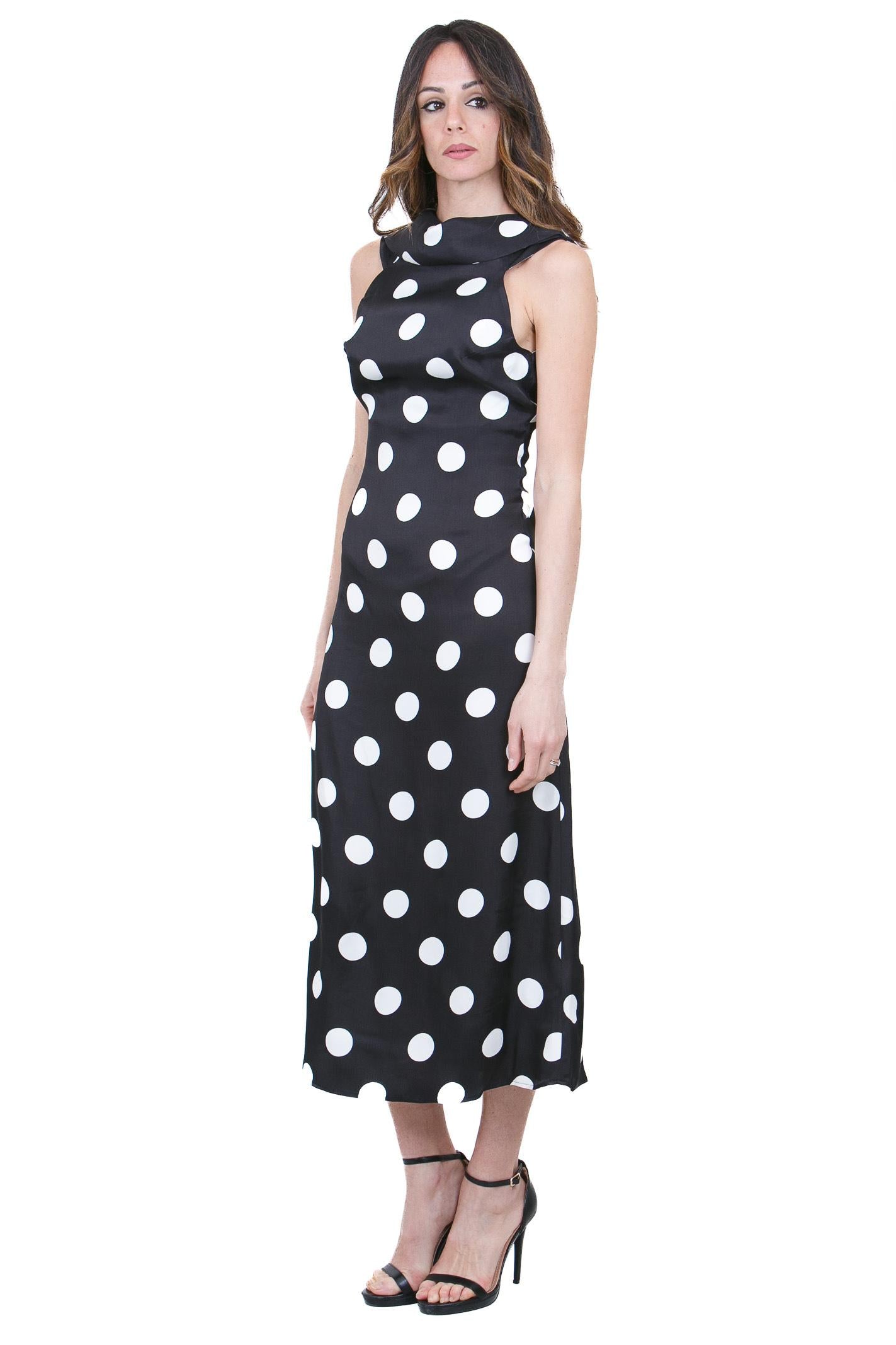 MAR DE MARGARITAS  Abiti Pois grande nero VERA-01582-TMTR0025 NE140 