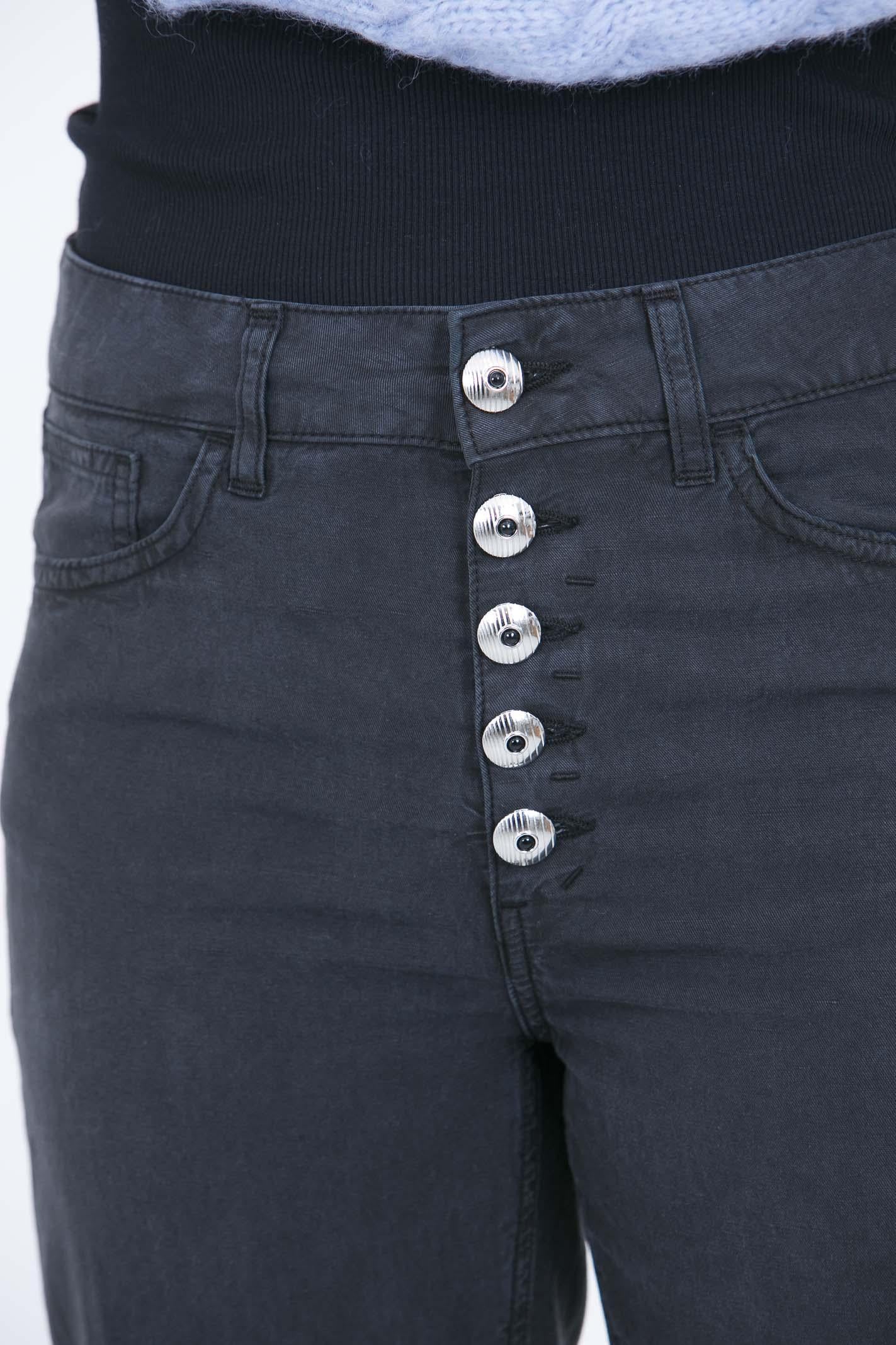 DONDUP  Pantaloni Nero DP268BCF0197DBM5-LOOSEKOONSG 999 
