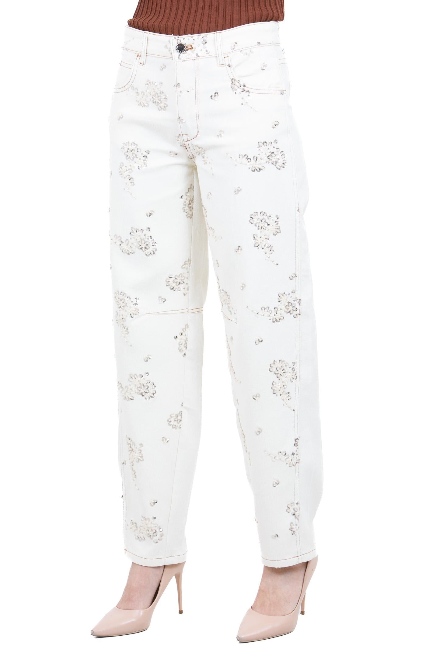 MANILA GRACE  Pantaloni Avorio J316CR MA148 