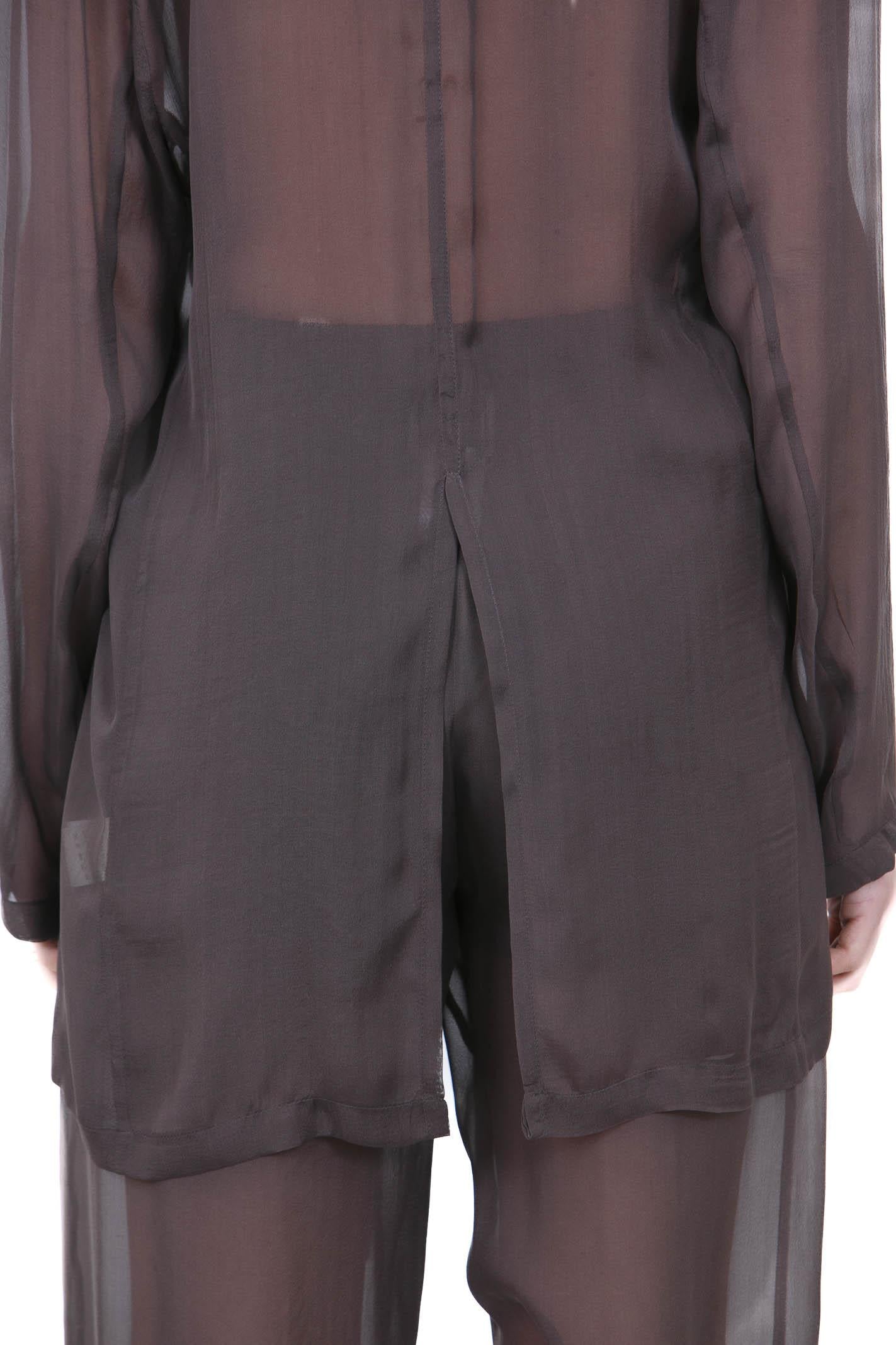 ALYSI Blazer in chiffon Blazer Choco 116827-P6214 CHOCO 