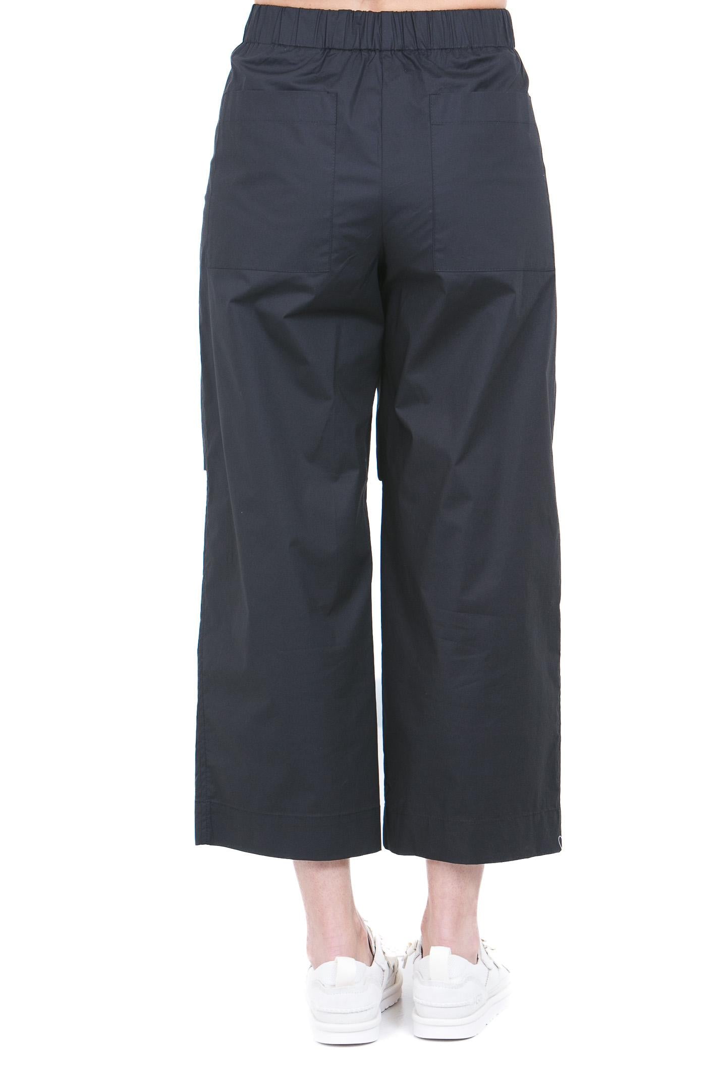 8PM Pantaloni Neri Culotte a Gamba Larga Pantaloni Nero AMBURGO-61P38 009 