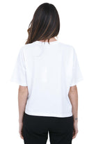 POMANDERE T-shirt over in jersey di cotone T- Shirt Bianco ottico 261-D195-61112 100 