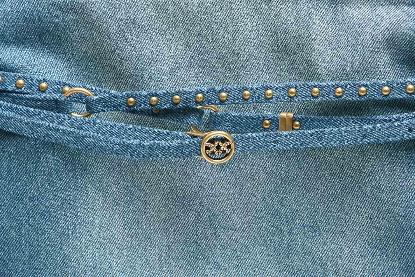 PINKO Borsa a spalla grande Belt Bag Big in denim Borse Medio/gold 105903-A31G-BELTBAG PJDQ 