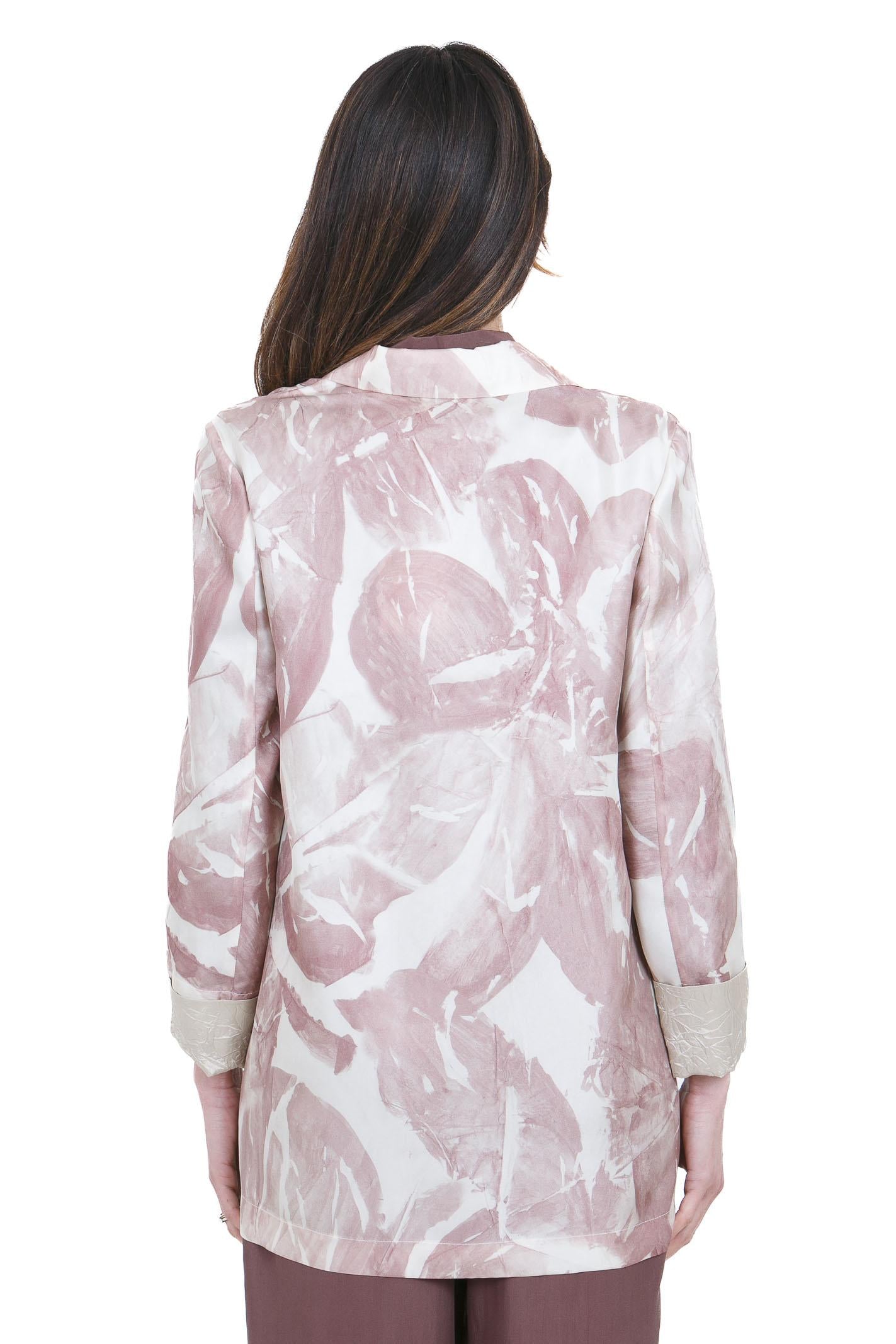 ALYSI Blazer in seta stampata Blazer Cipria 116814-P6031 CP 
