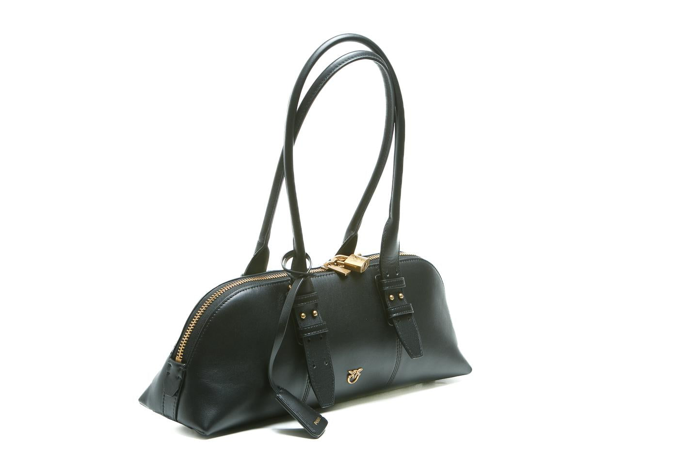 PINKO Borsa grande a spalla Escape Bag Horizontal in pelle Borse Black/gold 106169-A0QO-BOWLING Z99Q 