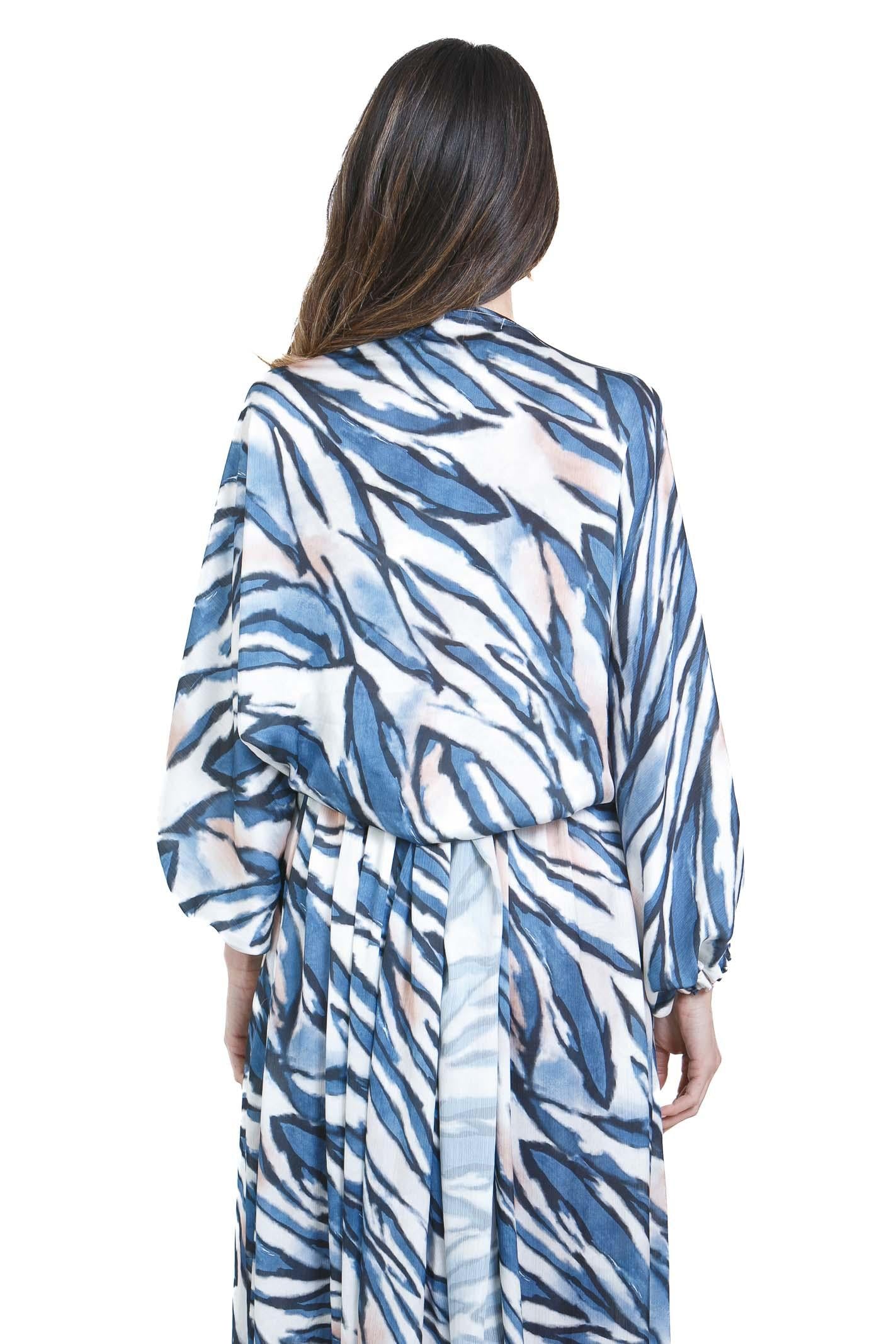 SIMONA D. Abito Lawa con stola<BR/> Abiti Blu LAWA/STOLA BLU 