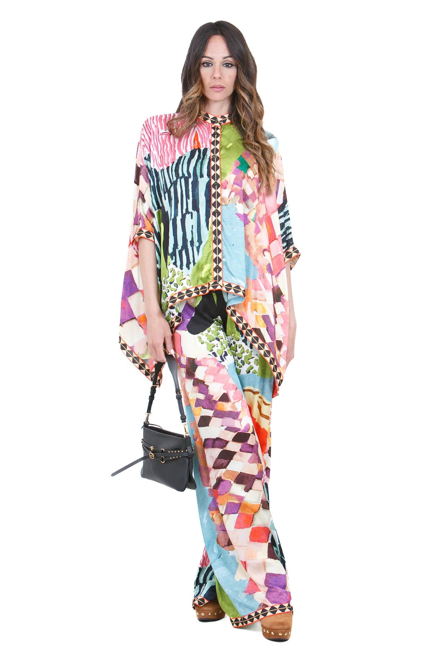 STELLA JEAN Pantalone ampio fantasia Pantaloni Fantasia P568 STAMPATO 