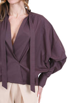 ALYSI Camicia con laccetto al collo Camicie Uva 116218-P6015 UV 