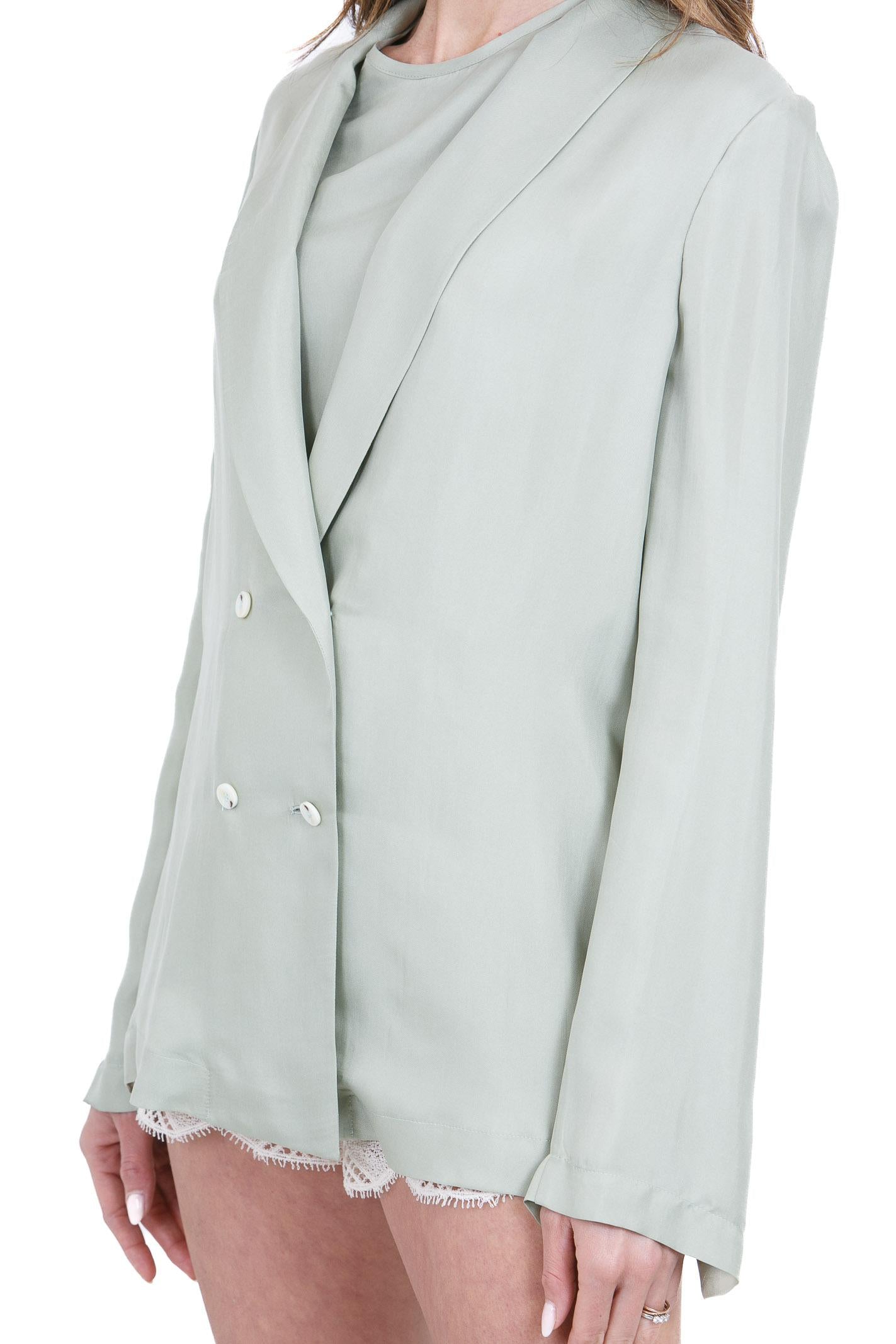 ALYSI Blazer in twill enzimato scivolato Blazer Pistacchio 116830-P6219 PIST 