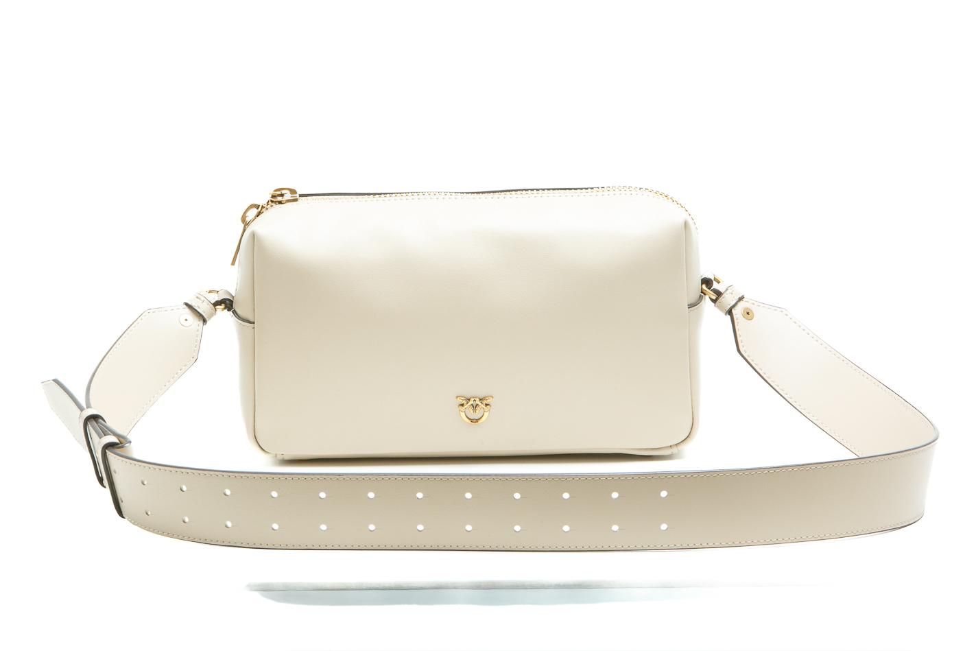 PINKO Borsa a spalla media Horizontal Bag in pelle Borse Grigiofumo/gold 106062-A0QO-SHOULDER C50Q 