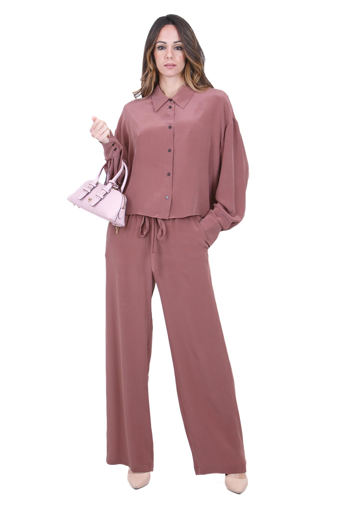 ALYSI Pantalone palazzo con coulisse Pantaloni Blush 116192-P6209 BLUSH 
