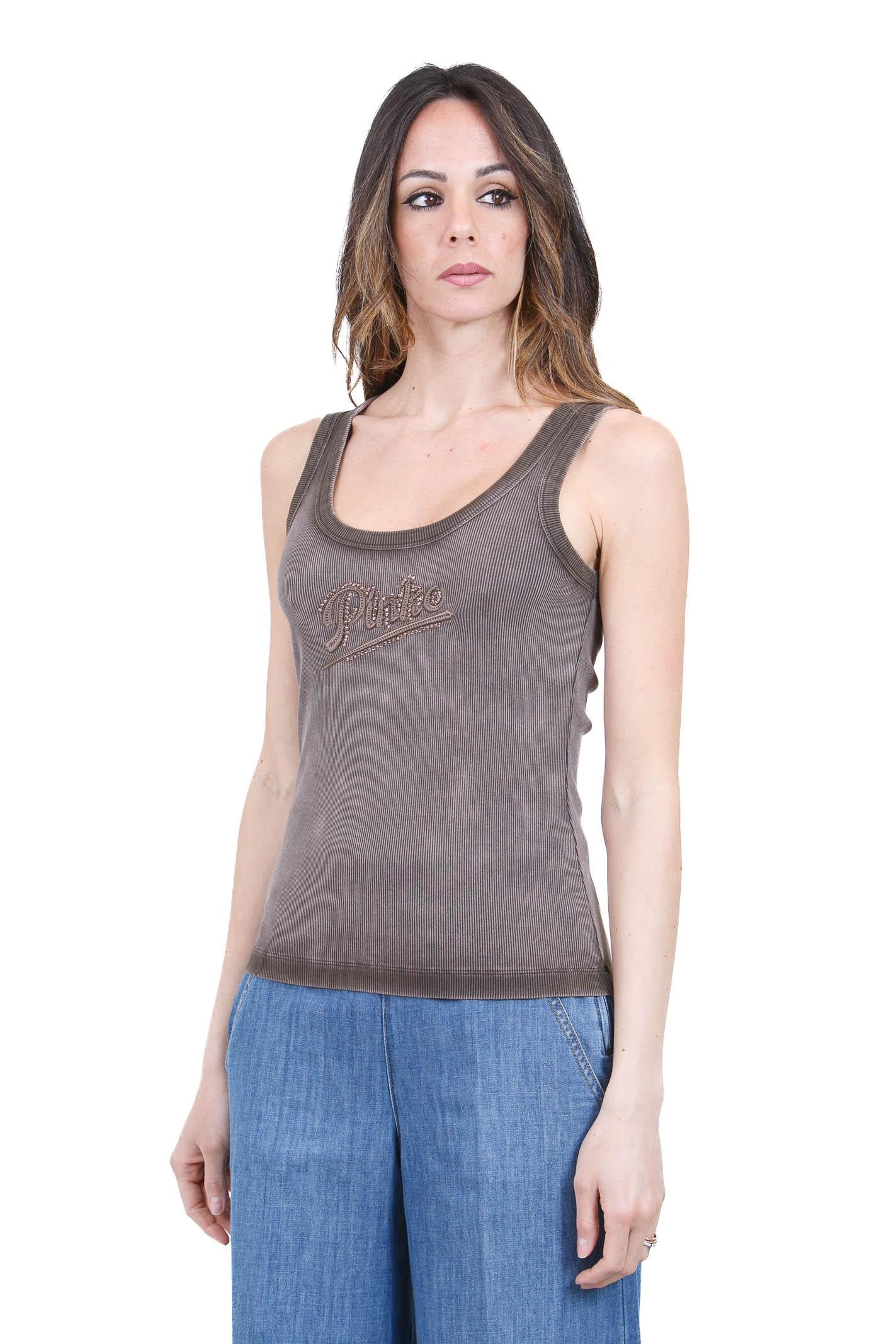 PINKO  Canotte Testa di moro COSMOPOLITAN-107306-A3H5 L72 