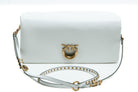 PINKO Pochette a tracolla media Love Bag Click Soft Horizontal in pelle Borse Bianconembo/gold 106022-A0QO-CLICK SOFT Z15Q 