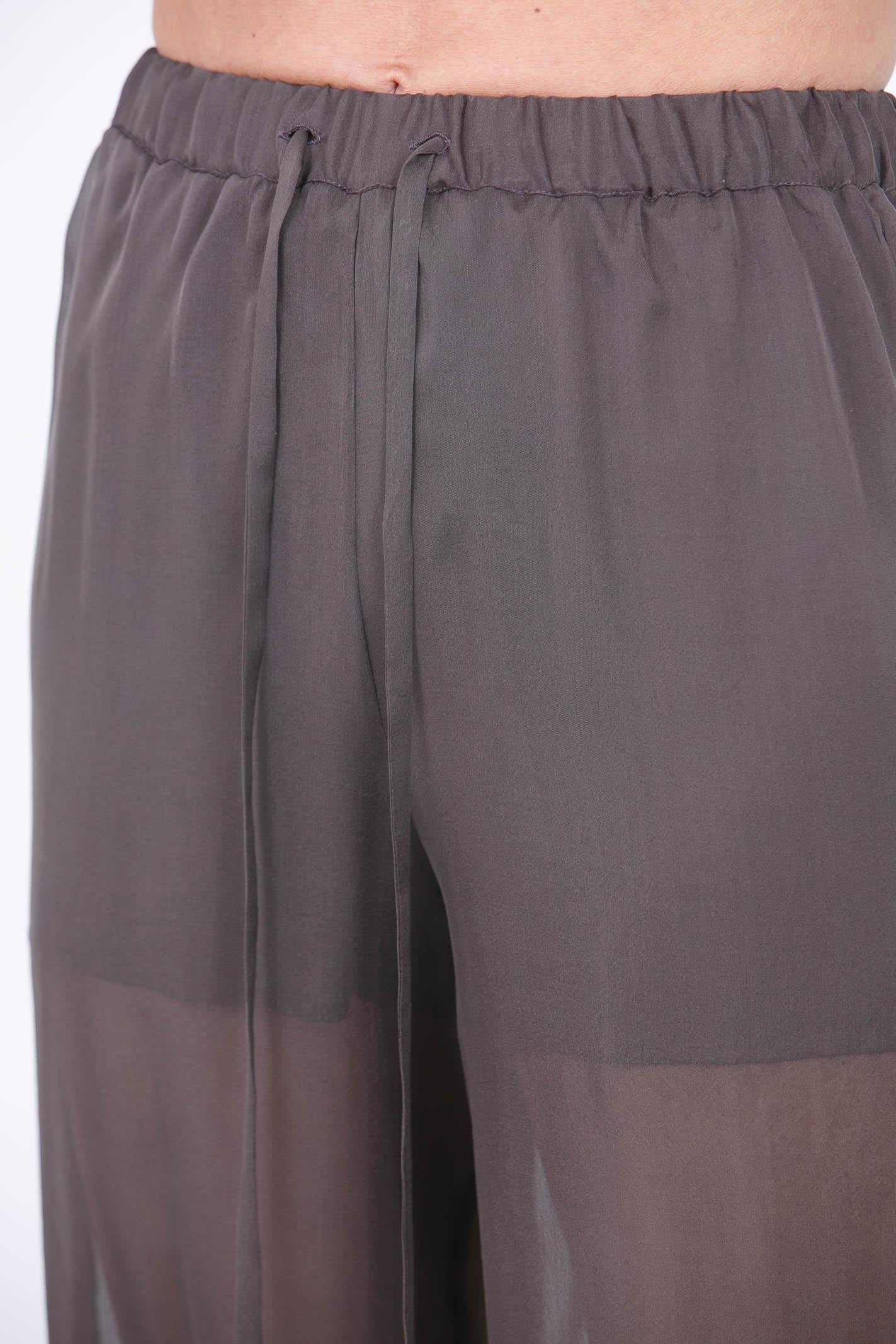 ALYSI Pantalone in chiffon Pantaloni Choco 116164-P6214 CHOCO 