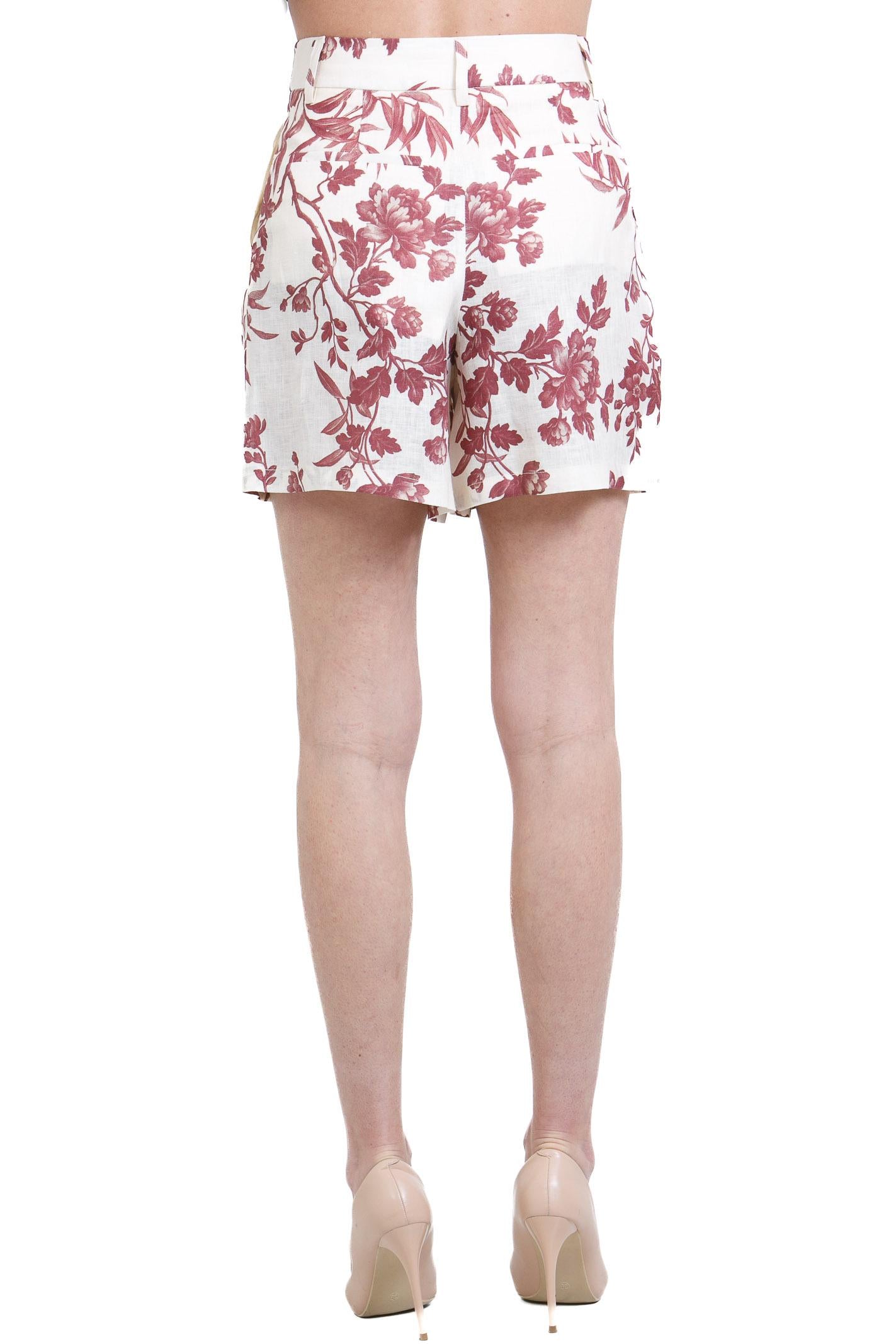SEMICOUTURE  Shorts Ecru/barolo CADENCE-S6SS65 FLW65 