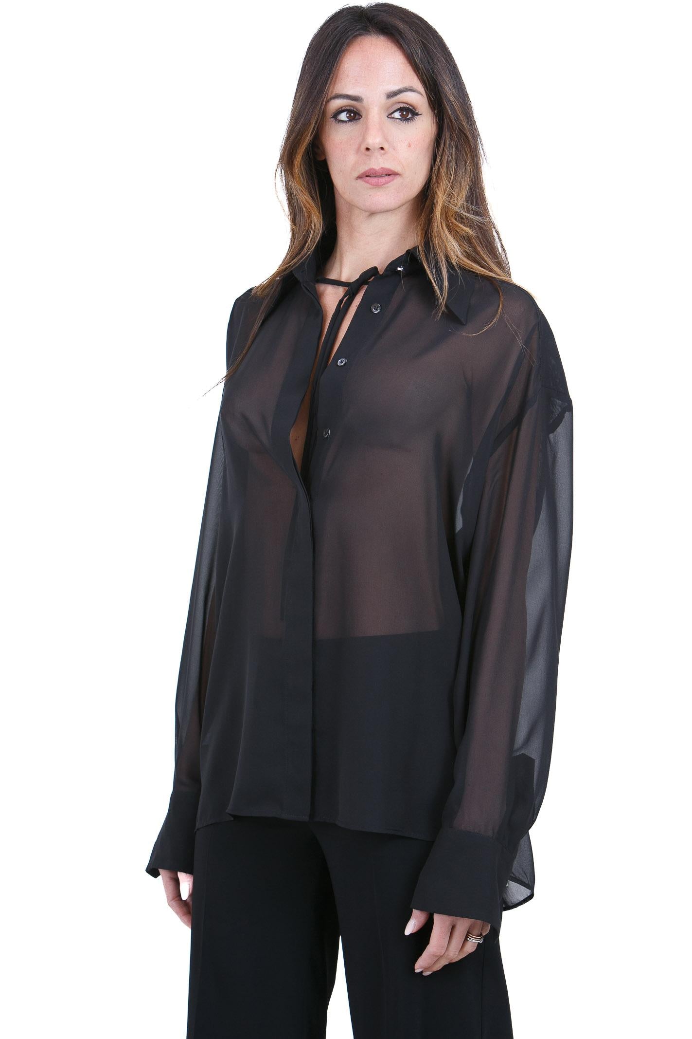 PINKO  Camicie Nero limousine ANANAS-106393-A35S Z99 