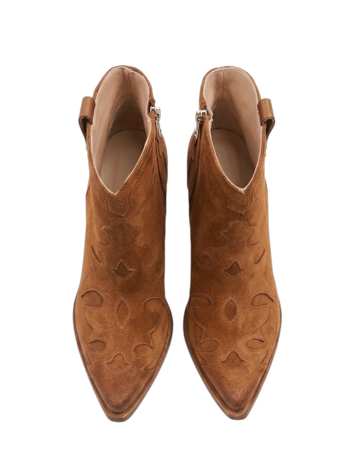 DUCCIO DEL DUCA Tronchetto in camoscio Scarpe Cuoio DD138 377 VELUR 