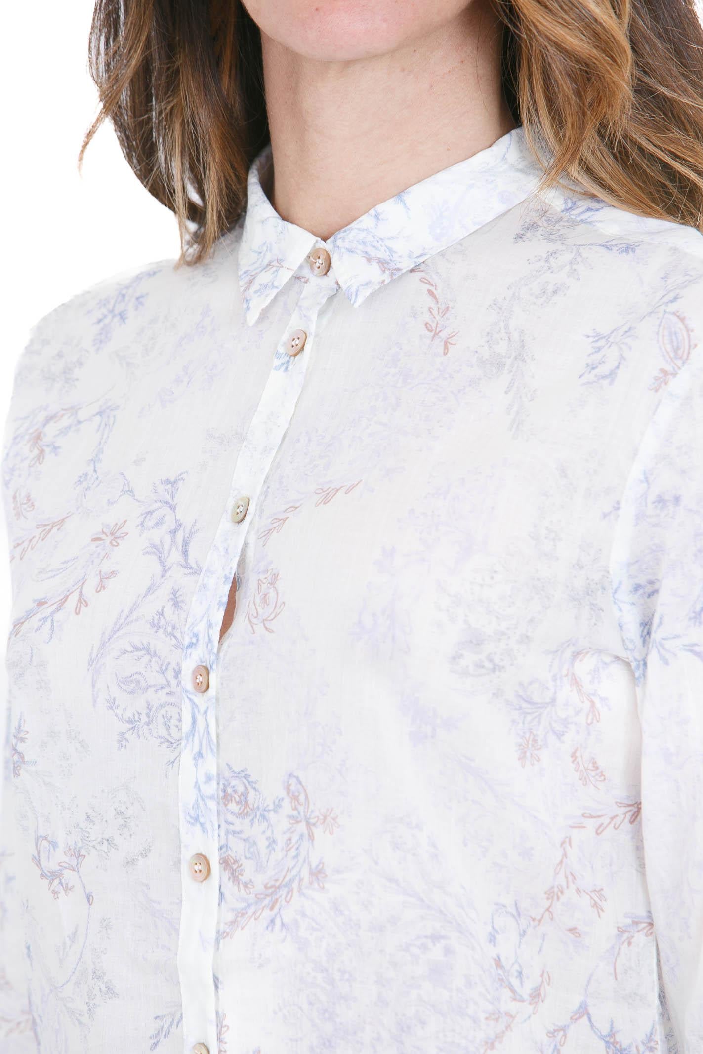 FORTE FORTE camicia regular in voile "nontiscordardime" Camicie Glicine 14627MYSHIRT 5009 