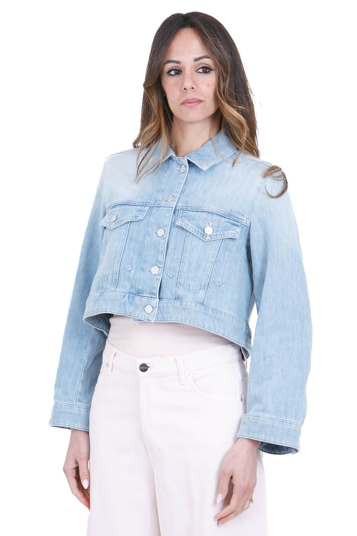 DONDUP Giubbotto in denim cropped Giubbotti Blu DJ753DS0107DMB2 800 