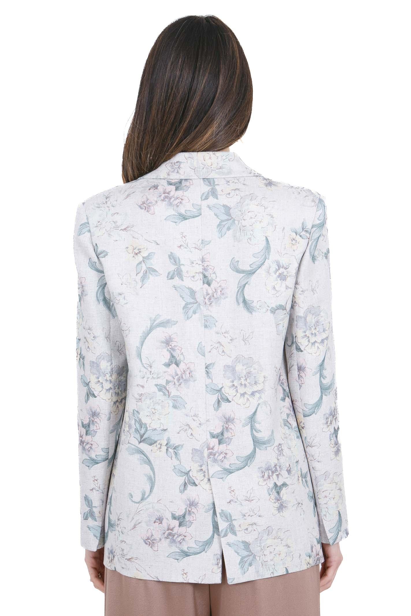 FORTE FORTE Blazer in misto lino hopsack "peonia my love" Blazer Glicine 14629MYJACKET 5009 