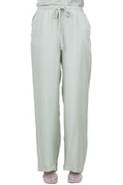 ALYSI Pantaloni in seta coulisse regolabile Pantaloni Pistacchio 116169-P6219 PIST 