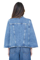 CYCLE Giubbino poncho Candy in denim Giubbotti Sky blue CANDY-CC452JI07 81 