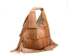 MANILA GRACE Borsa All Over Frangia Borse Cacao B824EU MA143 