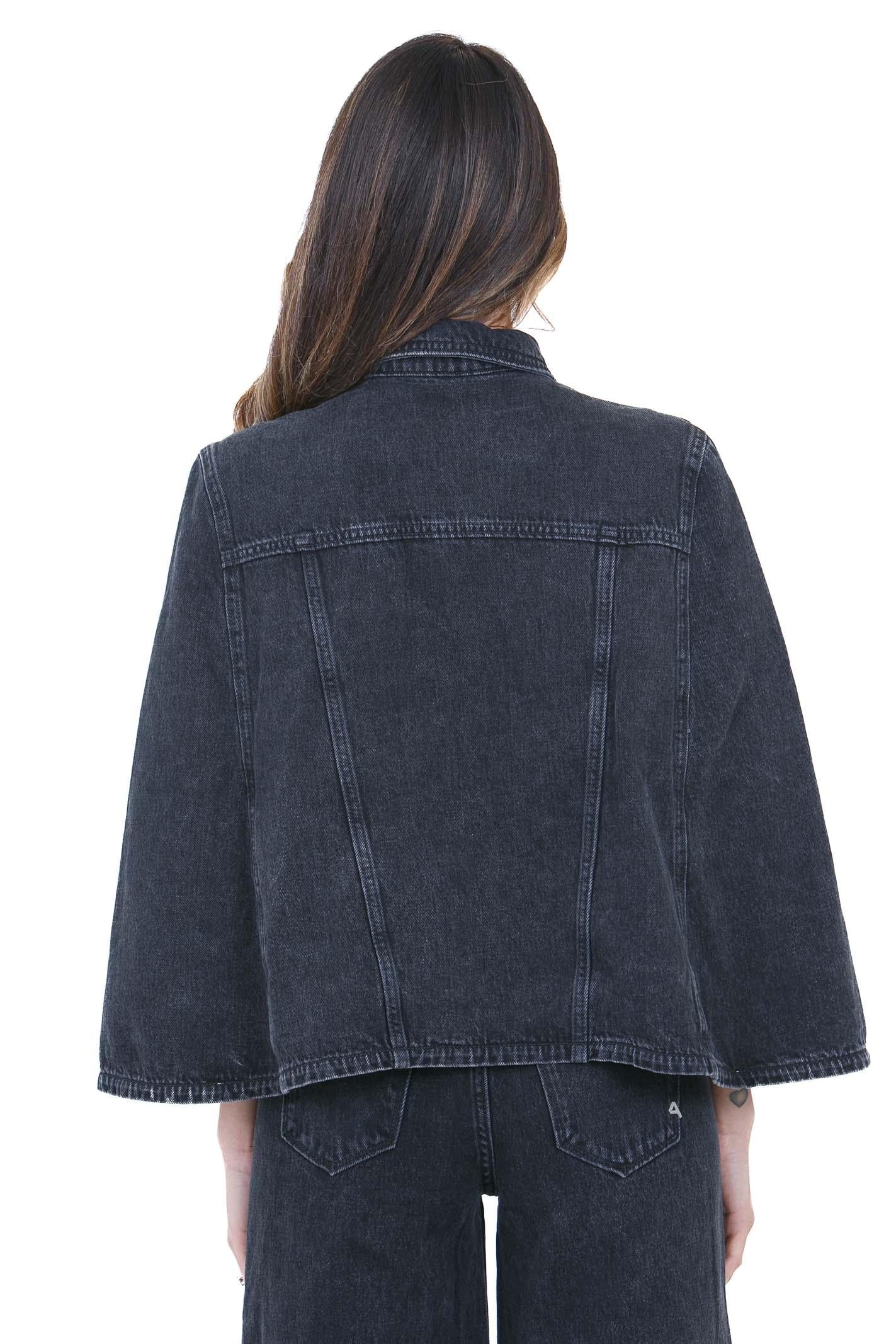 CYCLE Giubbino poncho Candy in denim<BR/> Giubbotti Black CANDY-CC452JI08 11 