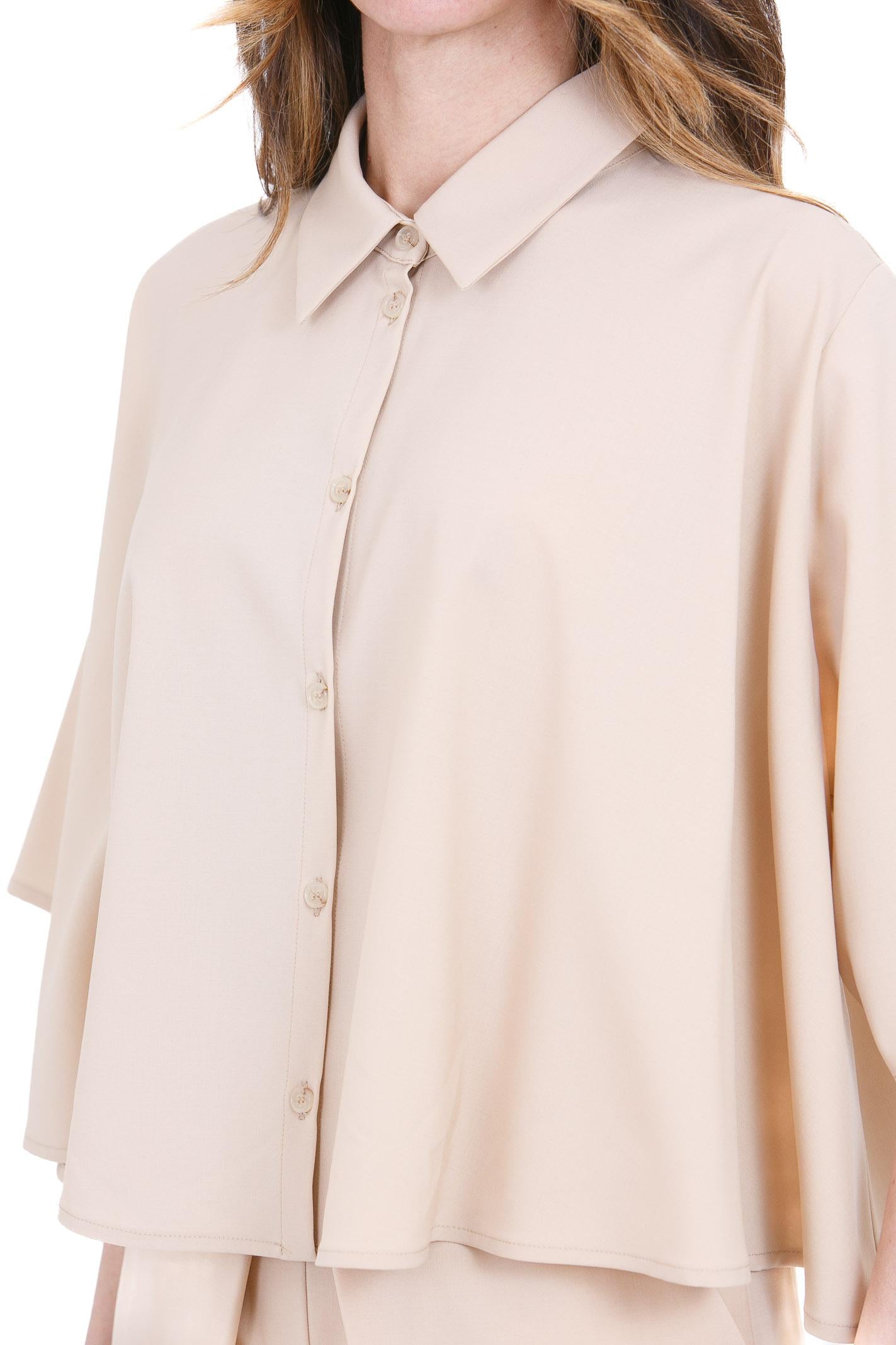 ALYSI Camicia boxy maniche ampie Camicie Pelle 116240-P6016 PELLE 