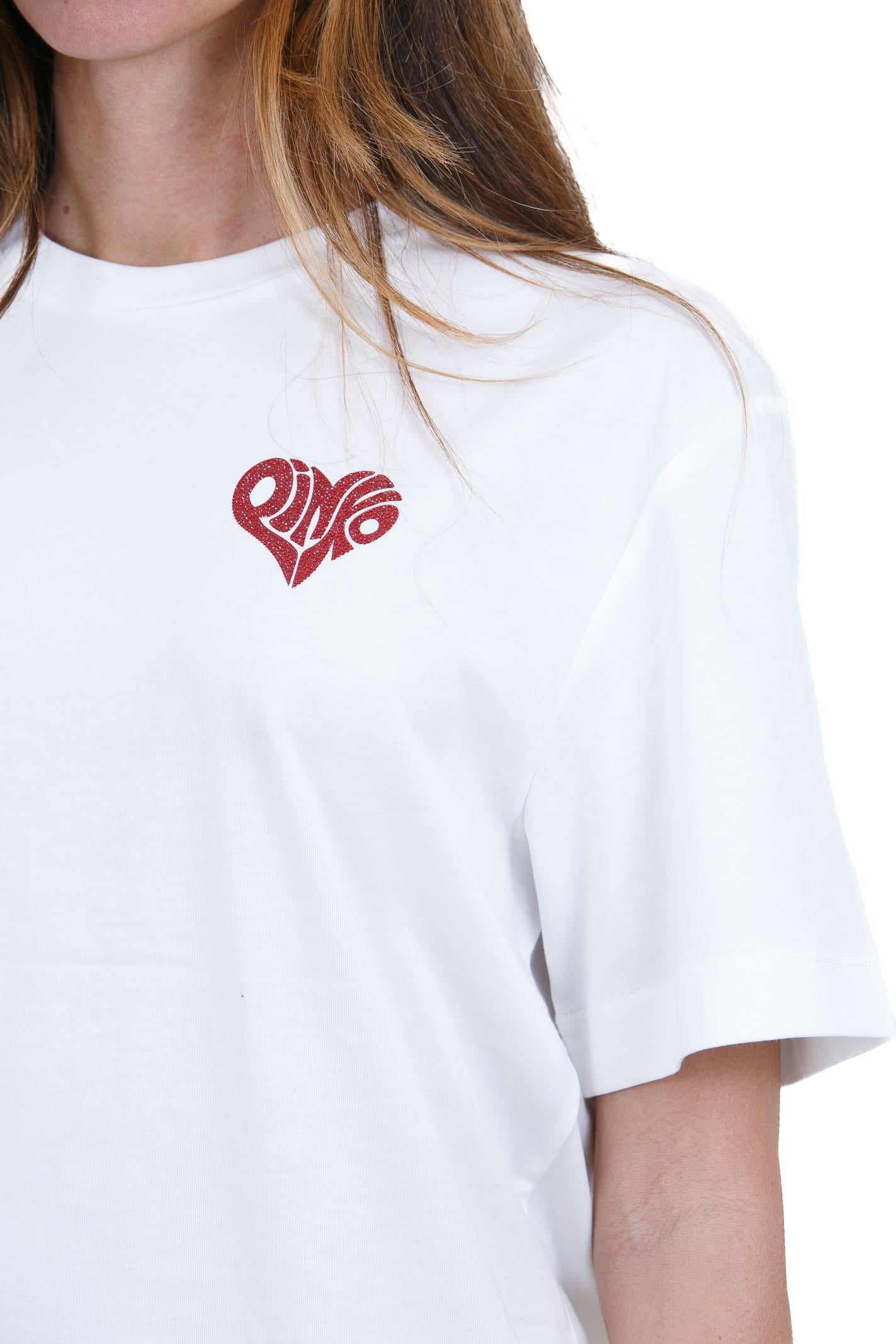 PINKO  T- Shirt Bianco/rosso STREPITOSO-105526-A33I ZR2 