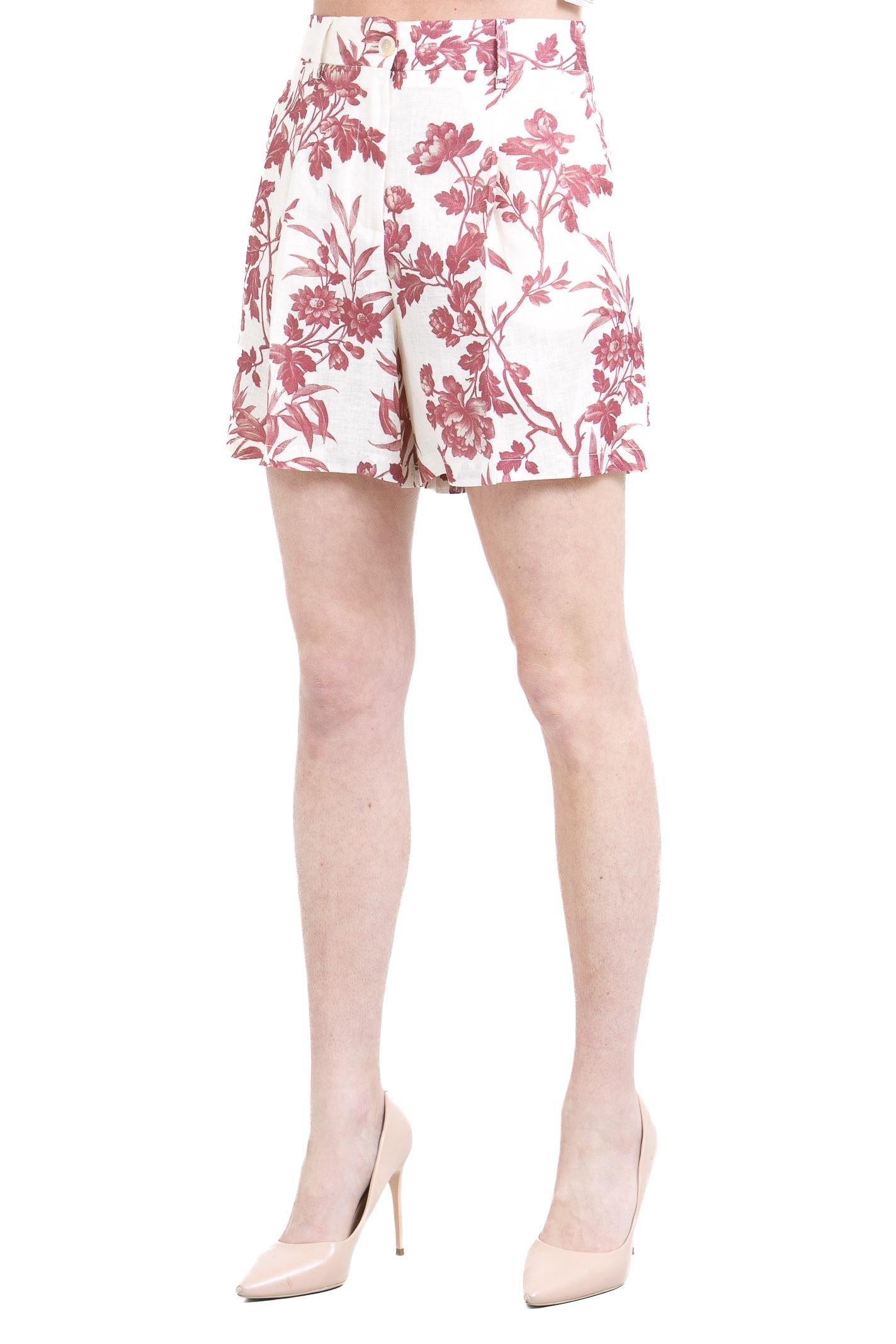SEMICOUTURE  Shorts Ecru/barolo CADENCE-S6SS65 FLW65 