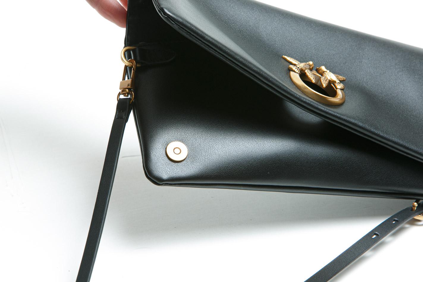 PINKO Pochette a tracolla media Love Bag Click Soft Horizontal in pelle Borse Black/gold 106022-A0QO-CLICK SOFT Z99Q 