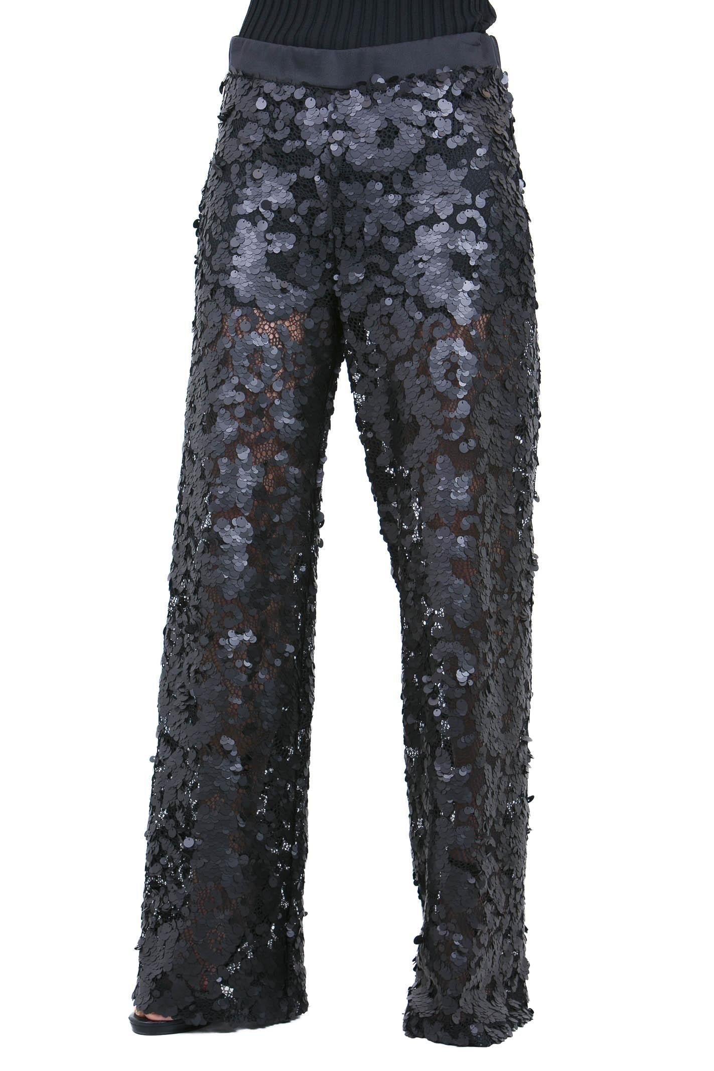 MANILA GRACE  Pantaloni Nero P225PU MA001 