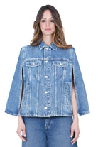 CYCLE Giubbino poncho Candy in denim Giubbotti Sky blue CANDY-CC452JI07 81 