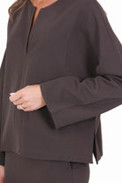 MADAME VENICE  Bluse Brown CLOTILDE CREPE TECNICO 