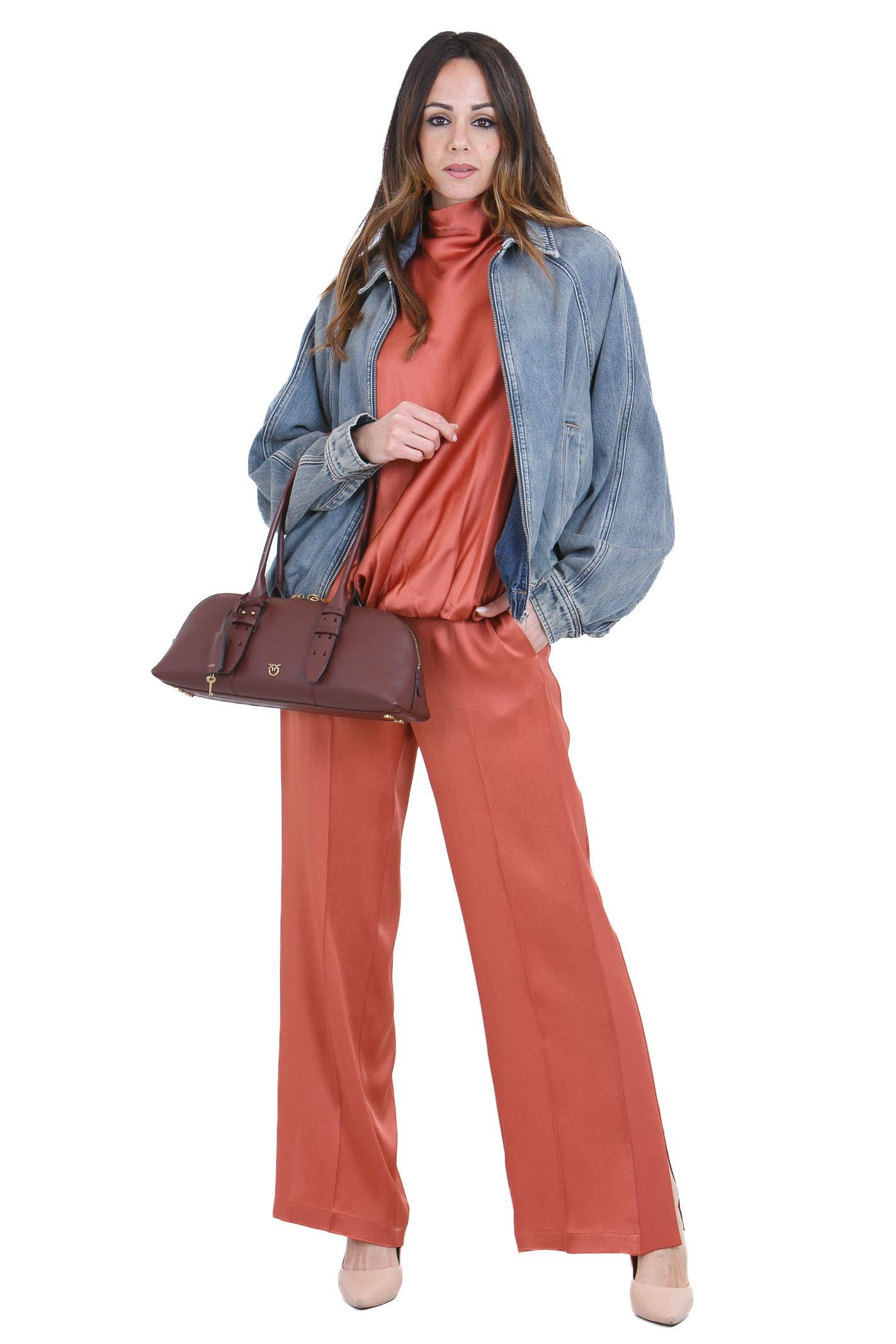 SEMICOUTURE Pantalone Lucia misto seta Pantaloni Dattero LUCIA-Y6SM39 U03-0 