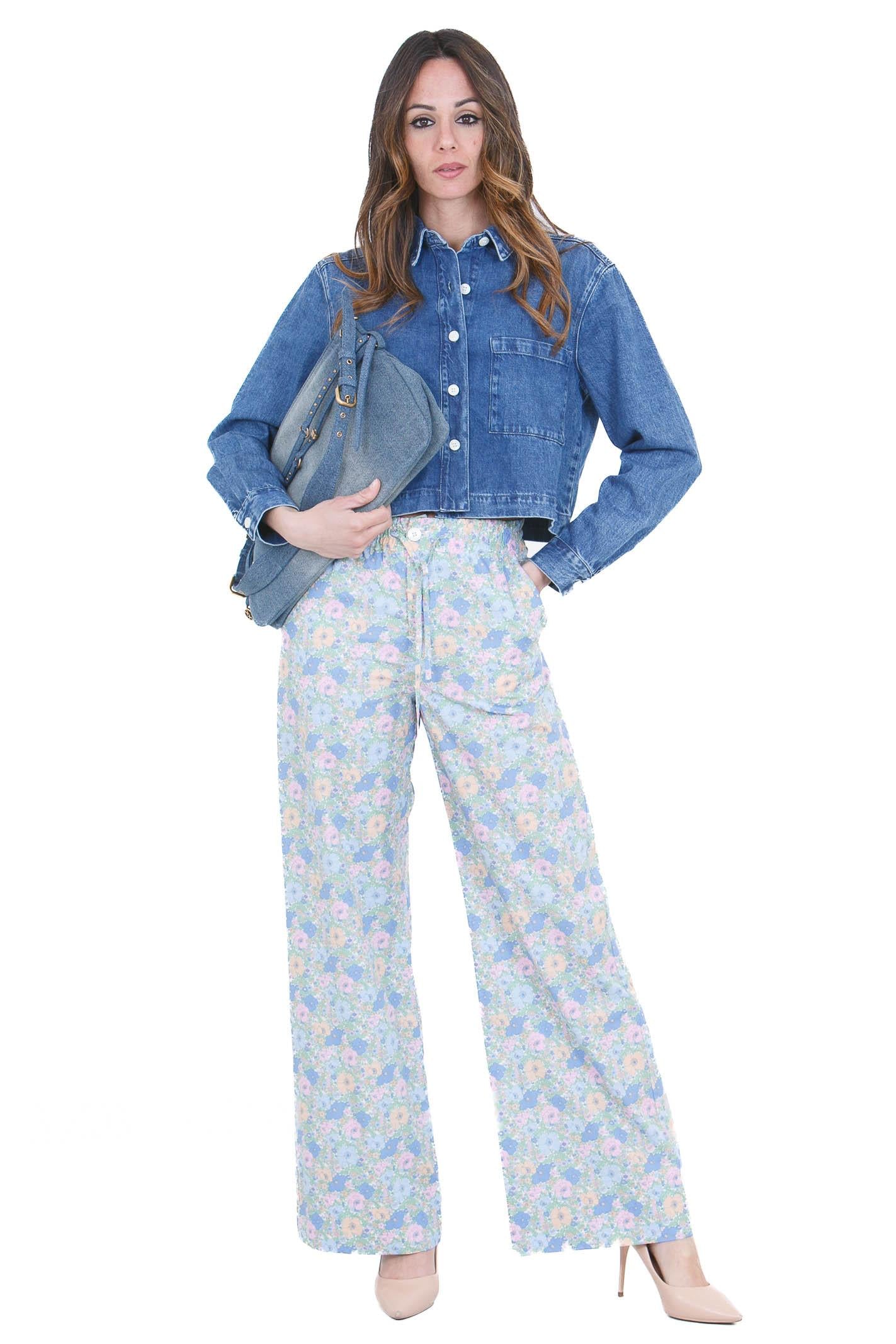 DES PETIT HAUTS  Pantaloni Berty TOTEMUS-1E260446 IM278 