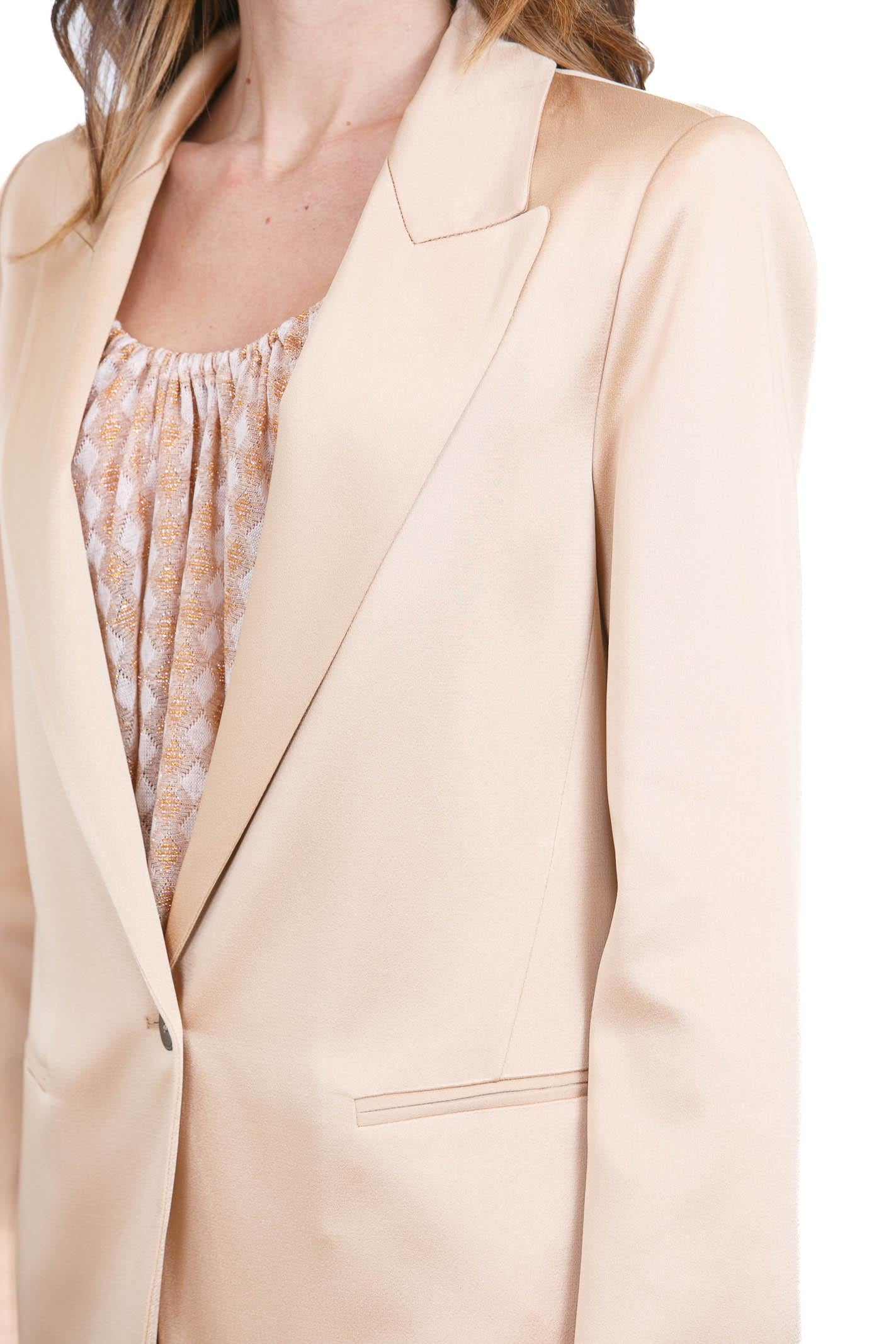 FORTE FORTE Blazer elegante in envers satin Blazer Paglierino 14547BISMYBLAZER 1012 