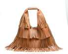 MANILA GRACE Borsa All Over Frangia Borse Cacao B824EU MA143 
