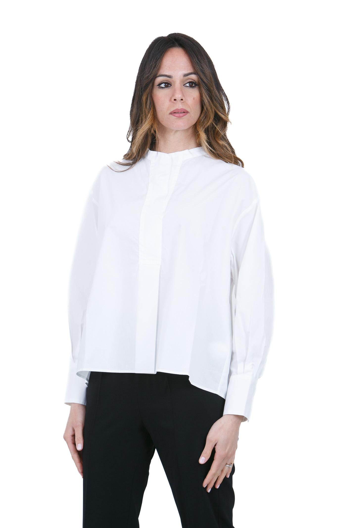 POMANDERE Camicia con abbottonatura girocollo Camicie Bianco ottico 261-9494-11633 100 