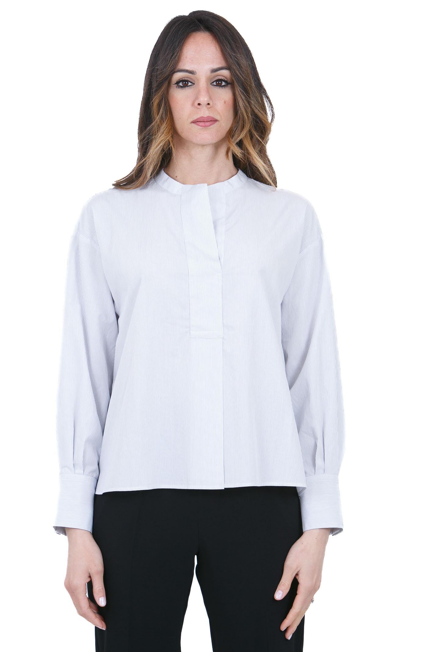 POMANDERE Camicia rigata dai volumi morbidi Camicie Celeste 261-9494-11634 820 