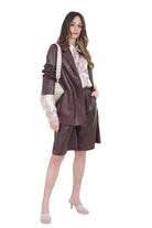 ALYSI Bermuda in leather soft Bermuda Uva 216103-P6001 UV 