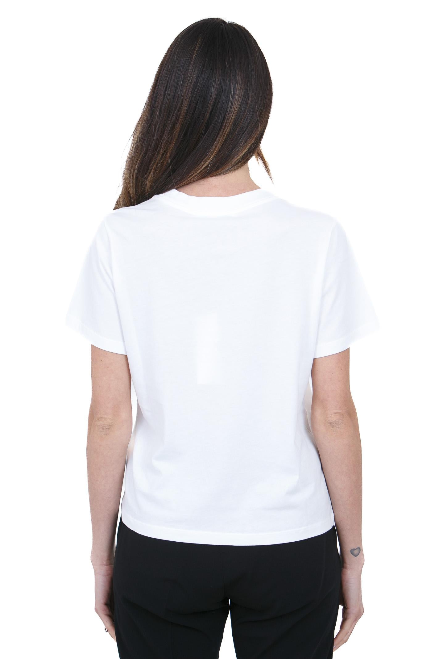 POMANDERE T-shirt girocollo in jersey di cotone T- Shirt Bianco ottico 261-D180-61112 100 