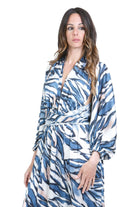 SIMONA D. Abito Lawa con stola<BR/> Abiti Blu LAWA/STOLA BLU 