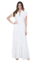 FORTE FORTE Abito lungo con ricamo Abiti Avorio 14523MYDRESS 0047 