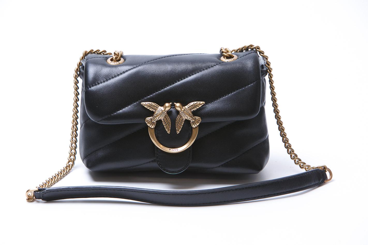 PINKO Love Puff Baby Borse Black/gold 100040-A0F2LOVEPUFFBABY Z99Q 