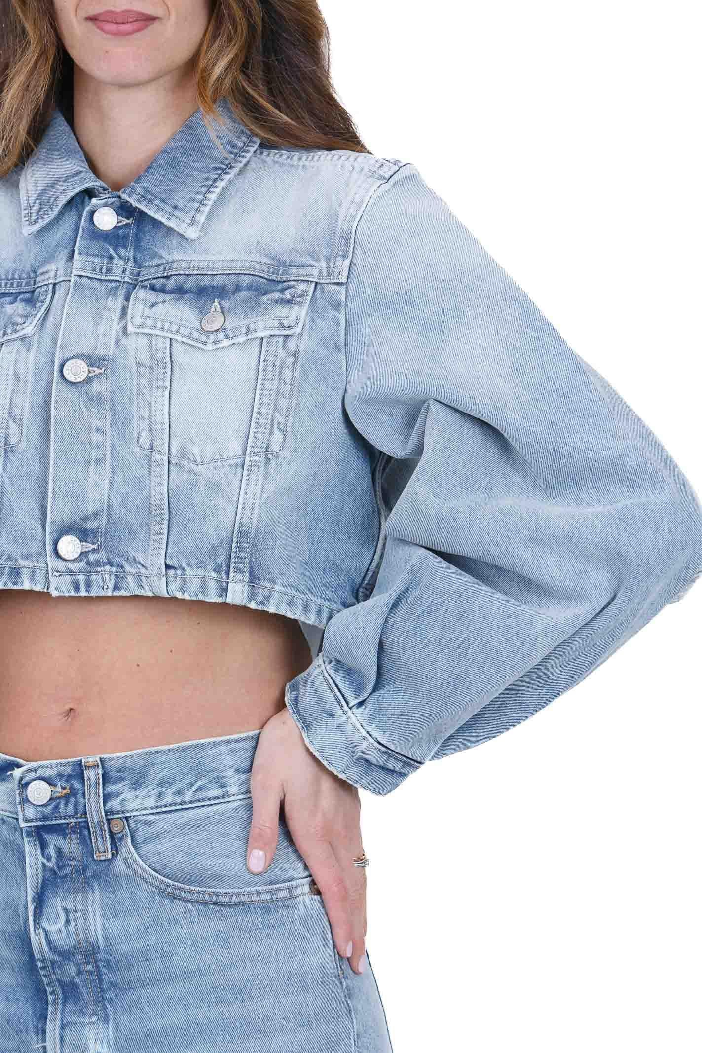 CYCLE Giubbotto trucker Minny cropped Giubbotti Sky blue MINNY-M362JI01INNY 81 