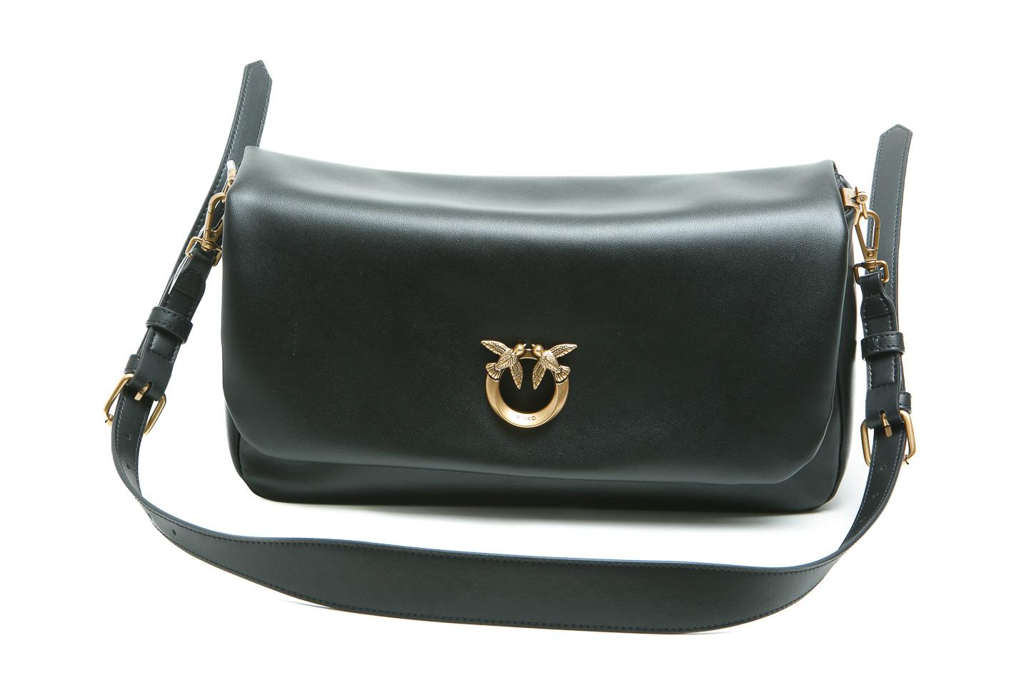 PINKO Borsa a tracolla media Love Bag Click Soft Horizontal Handle in pelle Borse Black/gold 106178-A0QO-CLICKSOFT Z99Q 