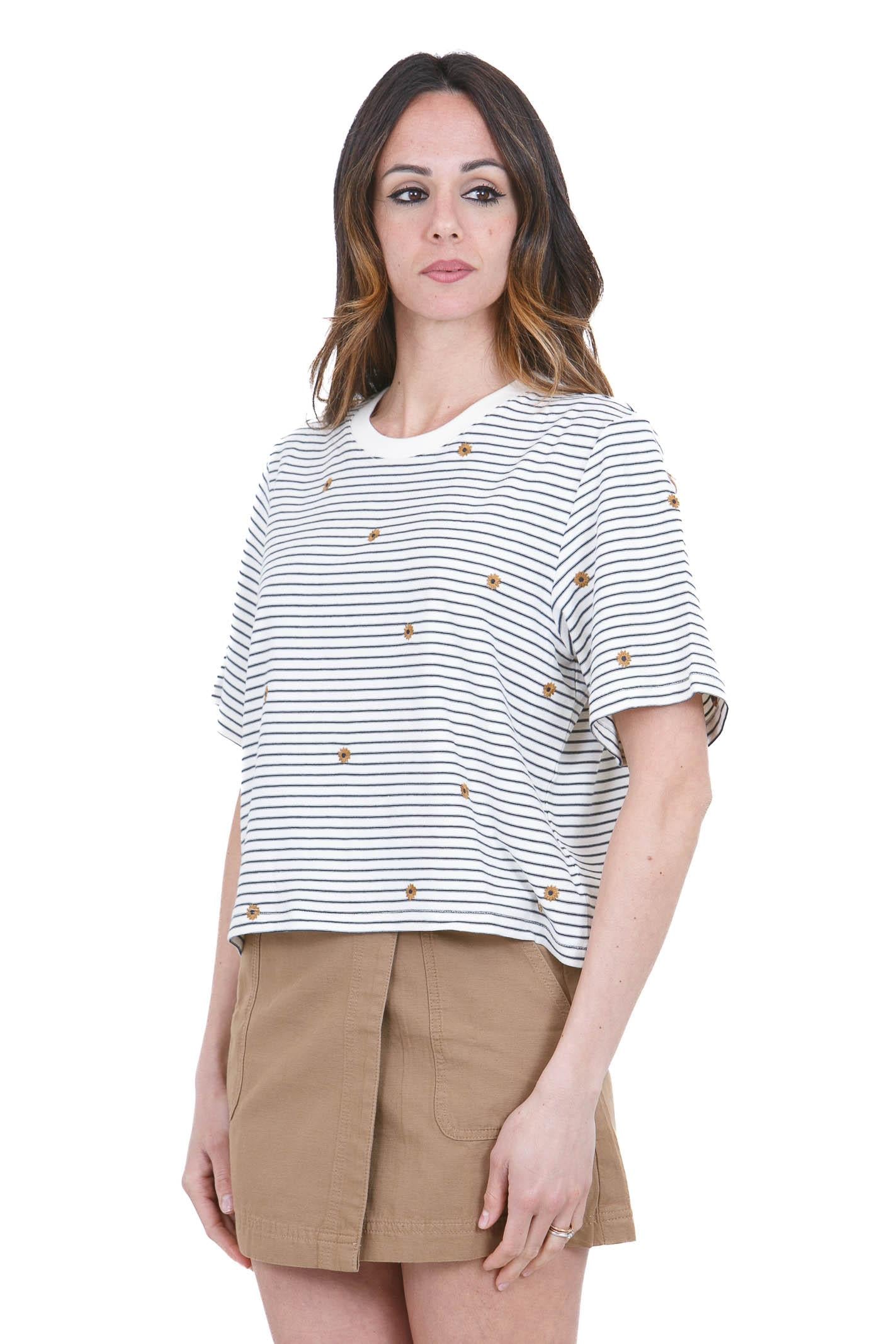 DES PETIT HAUTS  T- Shirt Marine/mousse JOSEF-1E260241 RA280 